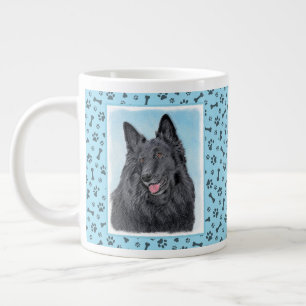 Grande Tasse Peinture belge Sheepdog - Cute Original Chien Art