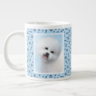Grande Tasse Peinture Bichon Frise - Cute Original Chien Art