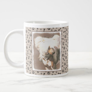 Grande Tasse Peinture Chinoise sans cheveux peint art original 