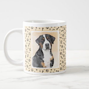 Grande Tasse Peinture de Chien de Montagne - Art original