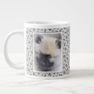 Grande Tasse Peinture de chiot de Keeshond - jolie art de chien