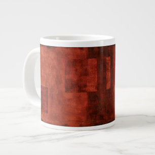 Grande Tasse Peinture de Crimson profonde aux formes géométriqu
