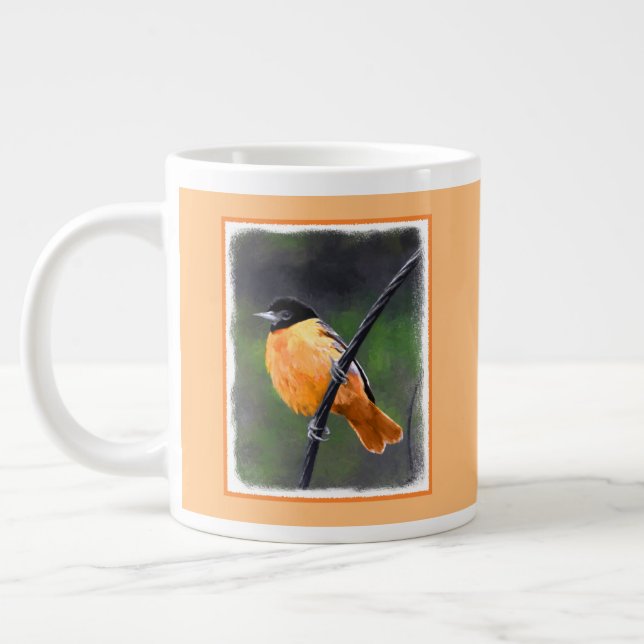 Grande Tasse Peinture de l'Oriole - Art original d'oiseau (Gauche)