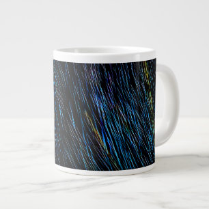 Grande Tasse Peinture de lumière bleue turquoise 1