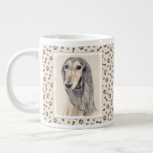 Grande Tasse Peinture de Saluki (Faune) - Cute Original Chien A