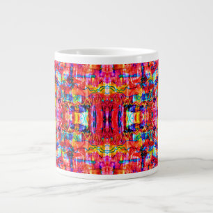 Grande Tasse Peinture de vagues abstraites colorées mignonne