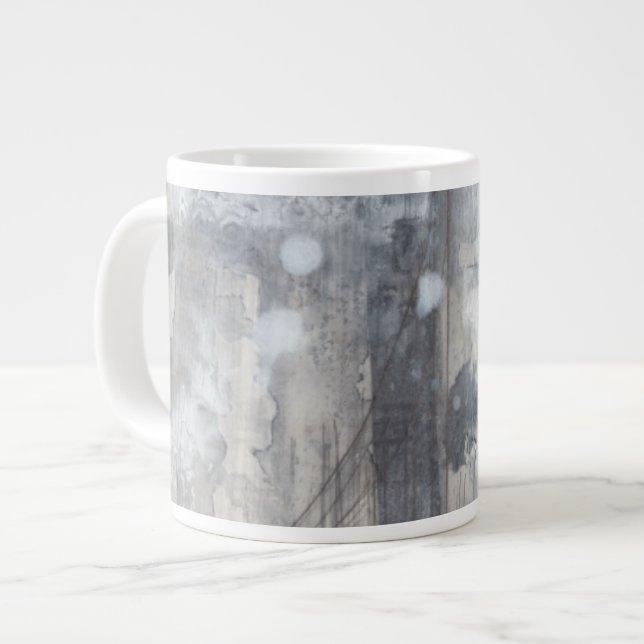 Grande Tasse Peinture gris contemporaine (Devant gauche)