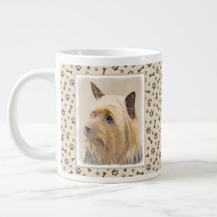Grande Tasse Peinture Silky Terrier - Cute Original Chien Art
