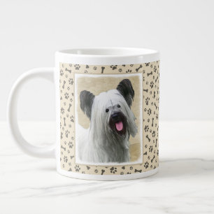 Grande Tasse Peinture Skye Terrier - Cute Original Chien Art