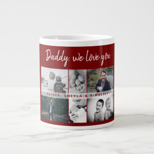 Grande Tasse Père avec enfants et famille Papa Photo Collage