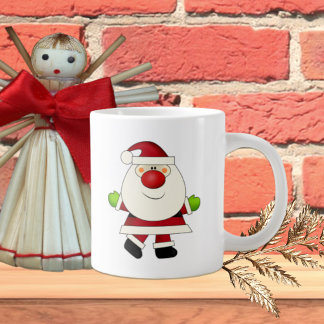 Grande Tasse Père Noël à noeud rouge