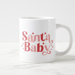 Grande Tasse Père Noël Baby - Typographie de Noël rétro
