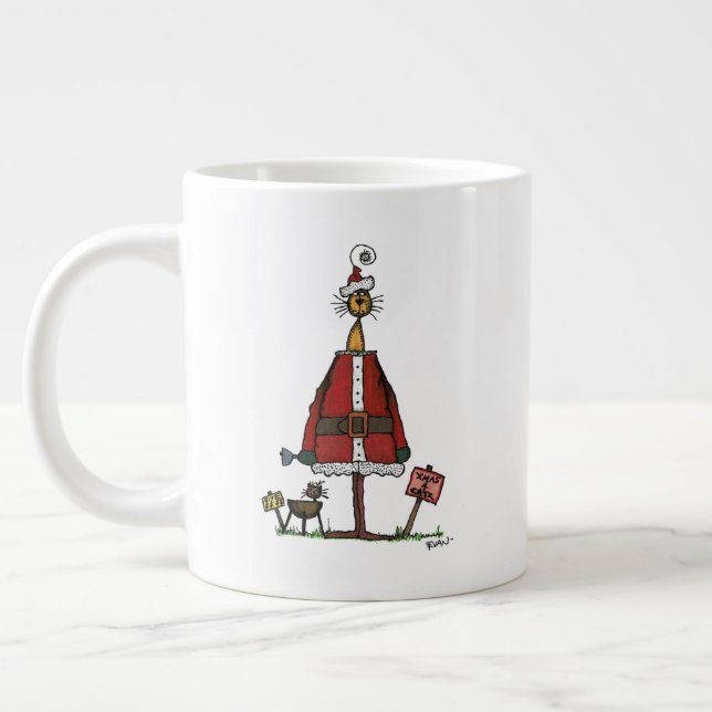 Grande Tasse Père Noël Cat (Gauche)