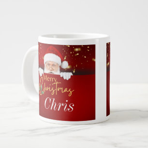 Grande Tasse Père Noël Joyeux Noël Nom personnalisé Les deux cô