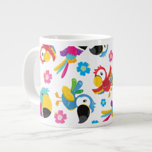 Grande Tasse Perroquets colorés, Perroquets tropicaux, Oiseaux,