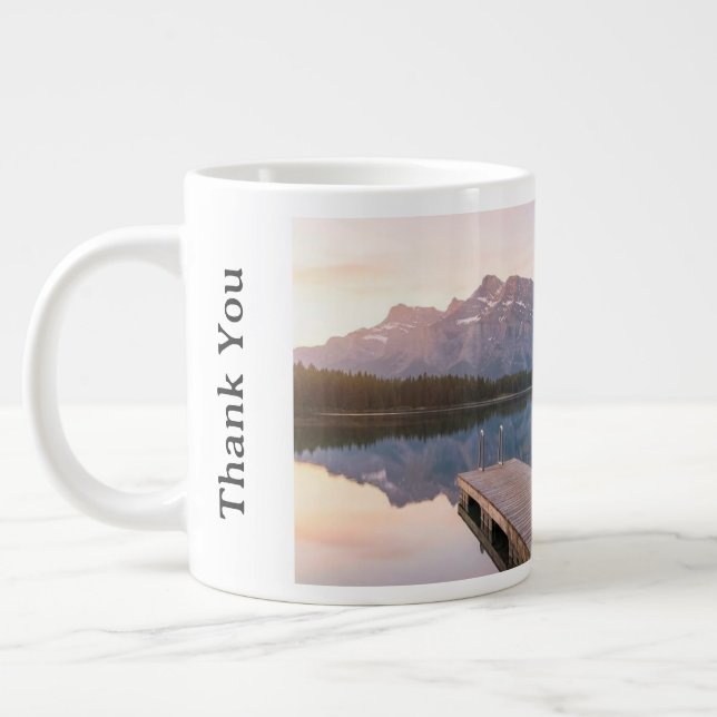 Grande Tasse Personalise Alps Mountain Lake Nature Landscape (Gauche)