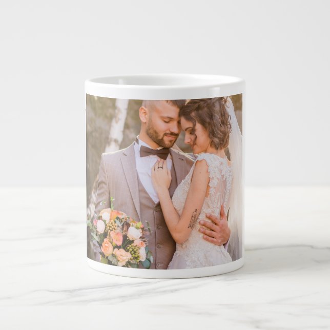 Grande Tasse Personalized Custom Couple Photo (Devant)