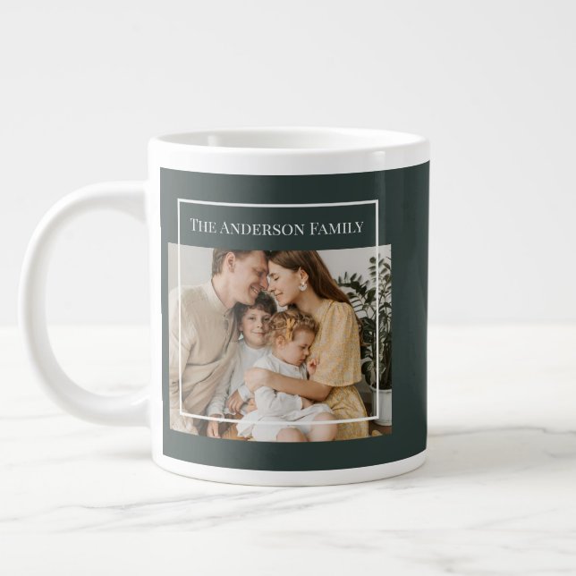 Grande Tasse Personalized Family Photo | Custom Family Name  (Gauche)