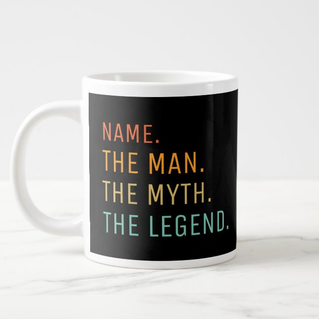 Grande Tasse Personalized Mug, The Man The Myth The Legend, Gia (Gauche)