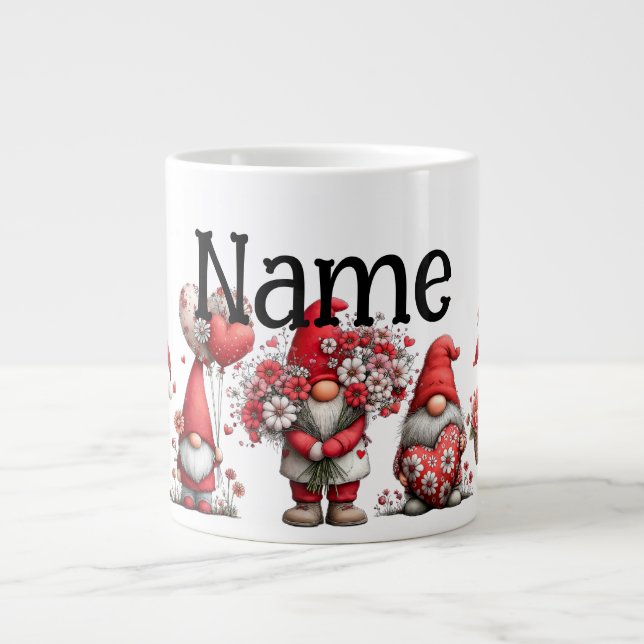 Grande Tasse Personalized valentine gnomes (Devant)