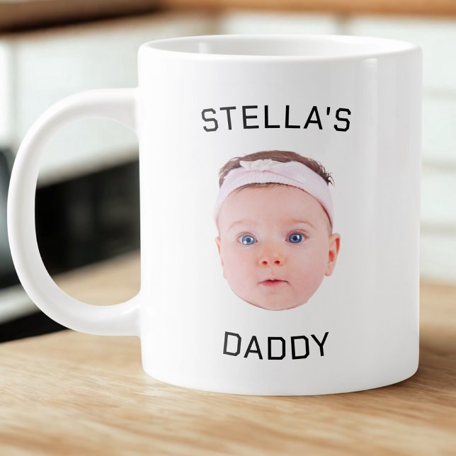 Grande Tasse Personnalisé Baby Face Photo Papa Cadeau (Créateur téléchargé)