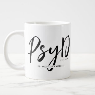 Grande Tasse Personnalisé Elegant PsyD Docteur en Psychologie