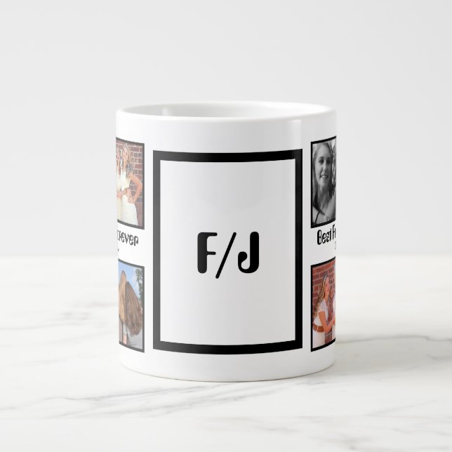 Grande Tasse Personnalisé Meilleurs amis pour toujours 4 photo  (Devant)