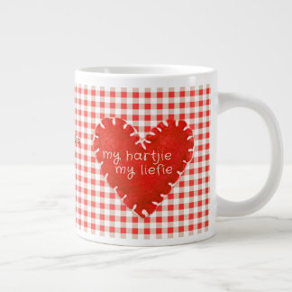 Grande Tasse Personnalisé Mon Hartjie Mon Coeur Applique Liefie
