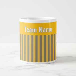Grande Tasse Personnaliser LE NOM DE L'ÉQUIPE BLANC Jaune