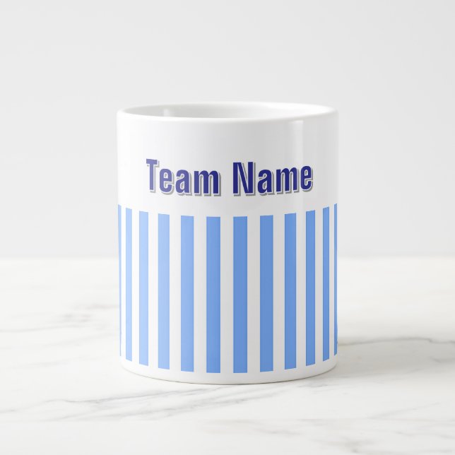 Grande Tasse Personnaliser LE NOM DE L'ÉQUIPE Lt Bleu Blancs Ca (Devant)