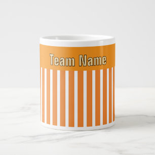 Grande Tasse Personnaliser LE NOM DE L'ÉQUIPE Orange Blancs