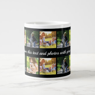 Grande Tasse Personnaliser photo collage et texte géant café mu