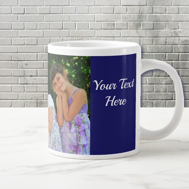 Grande Tasse Personnaliser Texte Personnalisé Enfants Photo Pap (Créateur téléchargé)