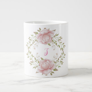 Grande Tasse personnaliser typographie vintage couleur florale