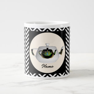 Grande Tasse Personnalisez les théières triples Chevron
