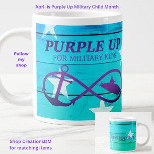 Grande Tasse Personnalisez Purple Up pour les sous-marins pour 