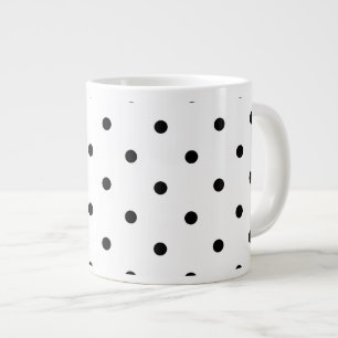 Grande Tasse Petit Motif Pois :Noir & Blanc