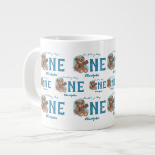 Grande Tasse Petit Ours Aquarelle Mignon Animal Premier Anniver