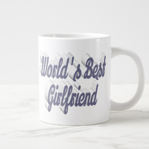 Grande Tasse Petite copine gris moitié script