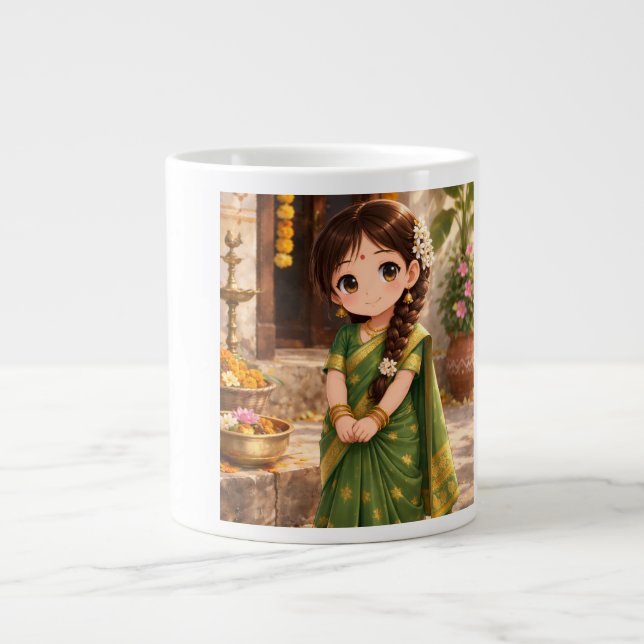 Grande Tasse Petite Grâce en vert (Devant)