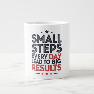 Grande Tasse Petits Pas Chaque Jour Conduisent – Citation Motiv