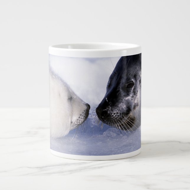 Grande Tasse Phoque de Groenland mère avec son petit (Devant)