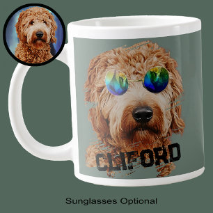 Grande Tasse Photo amusant et mignon de Goldendoodle ou pour l'