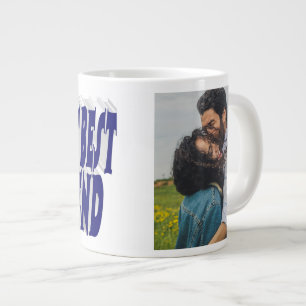 Grande Tasse Photo Boyfriend avec typographie bleu foncé