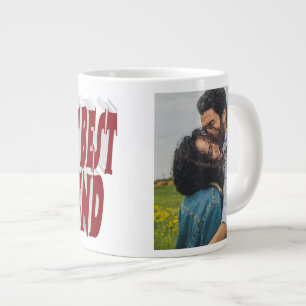 Grande Tasse Photo Boyfriend avec typographie bordeaux
