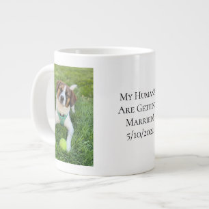 Grande Tasse Photo de chien fiançailles Mon humain se marie