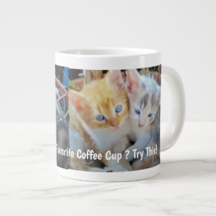 Grande Tasse Photo de deux chatons mignons drôles