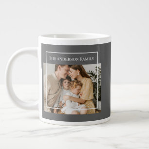 Grande Tasse Photo de famille personnalisée   Nom de famille pe
