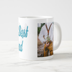 Grande Tasse Photo de la petite amie ciel bleu script