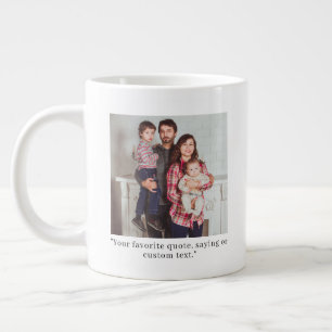 Grande Tasse Photo et texte personnalisés ou citation